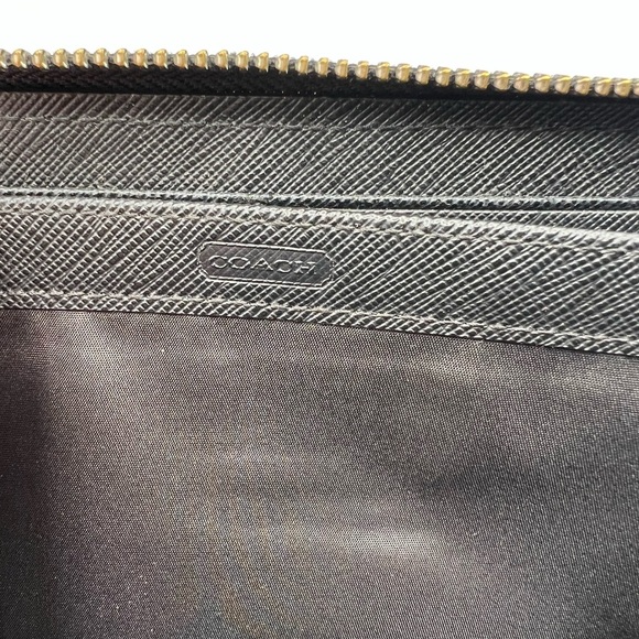 Coach Black and Gold Signature C Wallet with Leather Accent - Picture 8 of 8